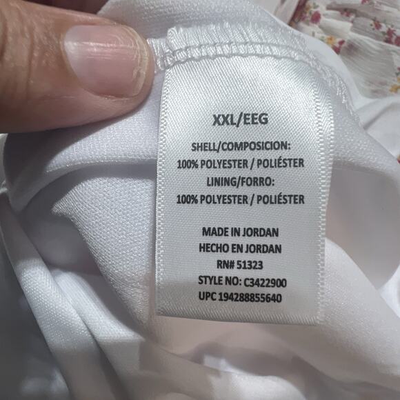 Vince Camuto Tiered Mini dress XXL floral white lined flowy long sleeve - Picture 11 of 13